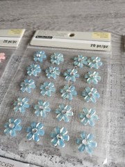 Sticker Lot Flowers Scrapbooking 3D Stickers Floral Gemstone Spring #118