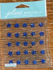 Jolees Mini Blue Sapphire Flower Gems Wedding Card Making Scrapbook Stickers 3D