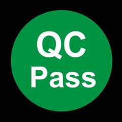 AMZER 1000PCS «QC Passed» Round Circular Self-Adhesive Stickers – Green