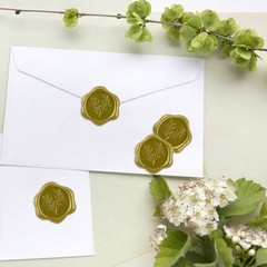 20Pcs Self-Adhesive Olive Stickers Wax Seal Stickers Wedding Invitation Envelope