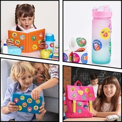 3 Rolls Scratch and Sniff Scented Stickers for Kids, 600 Pcs Motivational Reward