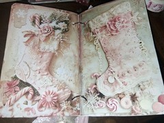 Pink Christmas Junk Journal Scrapbook Usa Seller