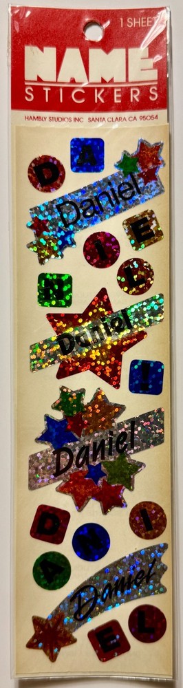 Hambly Studios 1990s Prismatic Name Sticker Metallic Scrapbooking Crafting