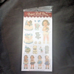 NEW! AFROCAT PAPER DOLL MATE DECO STICKER SET 6 PCS. BOY GIRL DOLL STICKERS
