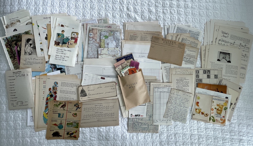 150+ pcs Vintage Ephemera Lot Junk Journal Paper Collage Mixed Media Destash