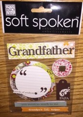 SOFT SPOKEN GRANDFATHER PAPA Grandpas Little Helper Family Gran Father Scrapbook