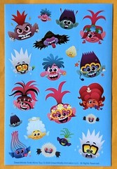 Trolls World Tour Sticker Sheet Lot of 2