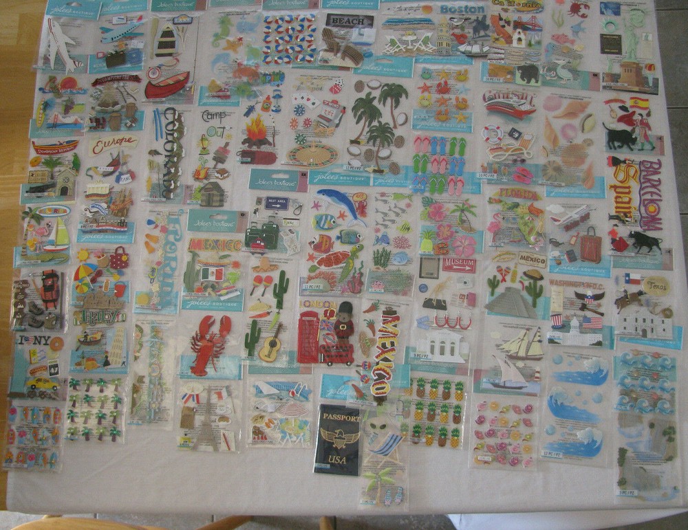 Jolee’s Boutique Stickers U PICK Travel Camping Beach NIP