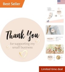 Bulk 4000 Gold Foil Thank You Stickers – 1.5 Inch Rolls for Small Businesses