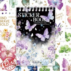 ZHIJIANHZ Flower Butterfly Sticker Book 300+ Pcs
