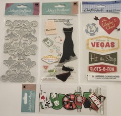JOLEE’S BOUTIQUE K&Co Creative Touch 11 Packs Scrapbook Stickers VEGAS WEDDING