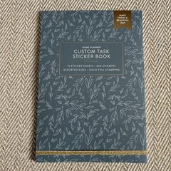 Home Planner Sticker Book Pack of 15 Assorted Sizes Gold Foil Stamping