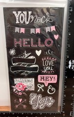 MICHAELS 348867 Chipboard Sticker Set You Rock Hello Love Crafting Embellishment