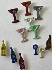 ALCOHOL BOTTLES & GLASSES￼ EYELET(12pcs)Adult Beverage •Card making•Scrapbooking