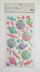 Lollipops Candy Glitter Shakers Scrapbooking Stickers by Recollections