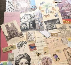 Lot Junk Journal Paper Stickers Tickets Tags Labels Ephemera Vintage Post Cards