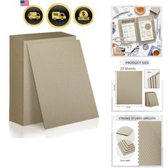 25 Sheets 12.5×10″ Book Board 2 mm 80 PT for Book Binding Thick Grey Board fo…