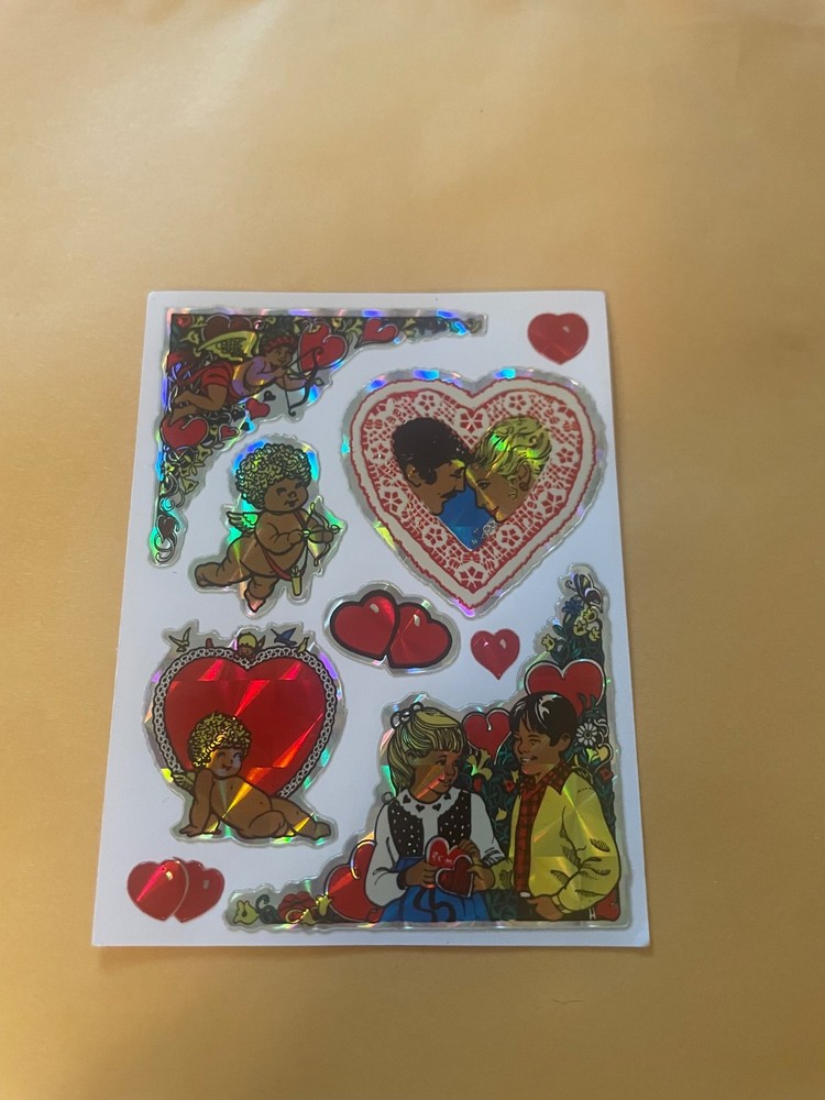 Vintage 1980s Prism Cherub Stickers