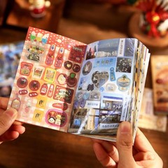 Kawaii Sticker Book 2 Pack – Cute Die-Cut Food & Manga Aesthetic Stickers for Jo