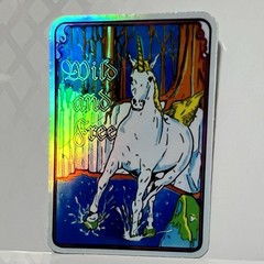 Novelty Unicorn Foil Sticker Wild & Free Holographic Vintage Reproduction Decal