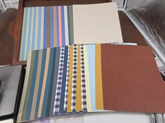 Mixed Scrapbooking Junk Journal Shadow Box Lot 5- Cardstock, Stamps, Ephemera