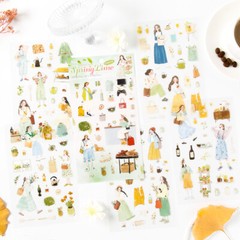 6 Sheets Girls Precut Stickers Journal Planner Card Scrapbook Decorative Sticker