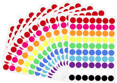 700 PCS Dot Stickers 3/4 Inch Color Coding Labels Colored Dot 70 Labels/Sheet