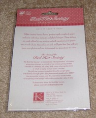 K & Company Grand Adhesion 3D Sticker w/Glitter Accent~ Red Hat Society…Tags