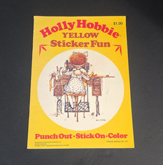 Holly Hobbie Yellow Sticker Fun Punch Out Stick-On-Color Multicolor Sticker Book