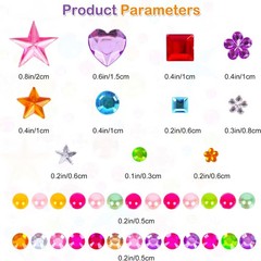 880Pcs Gem Stickers Rhinestones Crafts – Self Adhesive Jewels Stickers, Acrylic