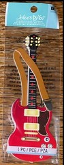RARE Jolees Mini Red Rock Star Guitar BAND Musical Play Music Scrapbook Sticker