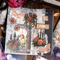 Gothic Manor PET Stickers 20PCS Adult Vintage Scrapbooking DIY Craft Halloween