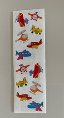 Rare Mrs. Grossman Ltd Edition Stickers~AIRPLANES~Scooters~CONSTRUCTION VEHICLES