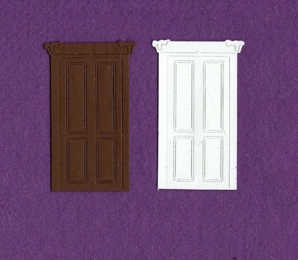 DOOR house die cuts scrapbook cards