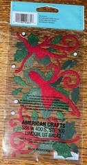 RARE Jolees Flourishes & Holly Christmas Glitter Gem Accent 3D Scrapbook Sticker