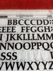 4 Letraset INSTANT LETTERING Transfer Letters 60 pt & 72pt Palatino Semi-Bold 5