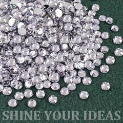 12-Sized Clear Flatback Resin Rhinestones With B7000 Glue for Crafts & Makeup