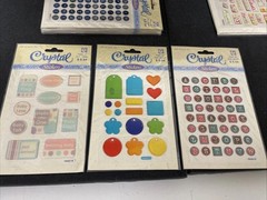 Walmart Crystal Stickers Lot of 15 Epoxy Words & Phrases NEW