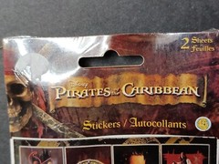 (2) SEALED Sandylion Disney Pirates Of The Caribbean Sticker Pack 2 Sheets