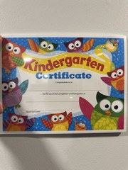 TREND Kindergarten Certificate Owl-Stars PK-K Certificates & Diplomas 8.5″ x …