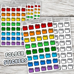 File Folder Stickers, Mini Icon Reminder Planner stickers, Journals, Scrapbooks