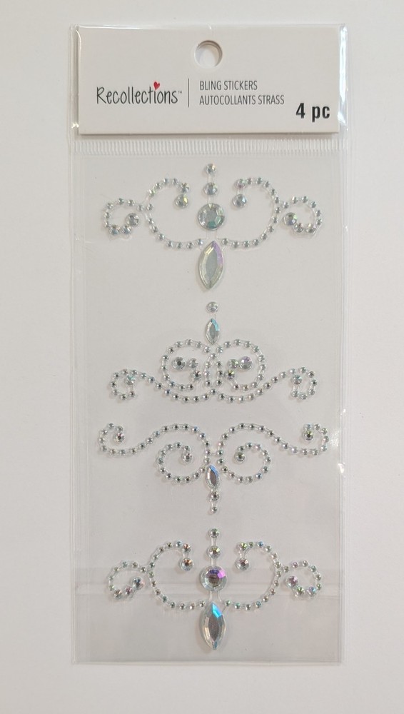 Clear Iridescent Bling Gems Scrapbooking Stickers By Recollections