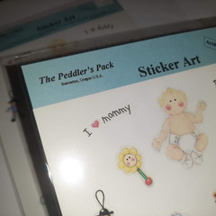 Peddler’s Pack BABY Scrapbooking Stickers x2 Packs Ninneman Dress Up Activity