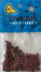 RED 1/8” ROUND METAL EYELETS (100pc)Lost Art Treasures •Christmas•Holes•Berry•