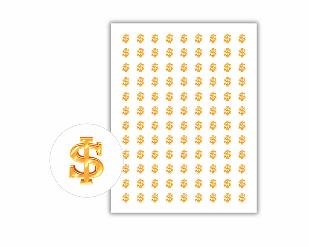 Money payday Planner Journal Stickers, Round