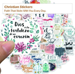 Inspirational Christian Stickers, 200PCS Jesus Bible Verse Waterproof Vinyl for