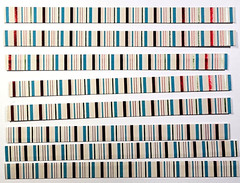 Christmas Candy Stripes Cardstock Borders K&Company Stickers Foil Accent 8pc 6″