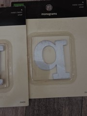 Making Memories Brushed Metal Monogram Lot (Letters: L, Q, Q / Reversible B)