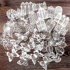 Vintage Scrapbook Embellishments Paper Cutout Lace for Scrapbooking Supplies, 40