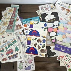 VINTAGE Stickers Mrs Grossman and other Foil Scrapbooking lot rub ons etc